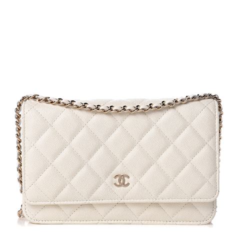 wallet on chain chanel white|fashionphile chanel wallet on chain.